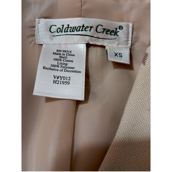 COLDWATER CREEK Embroidered Floral Jacket Blazer XS Romantic‎ Cottagecore Career - Picture 9 of 13